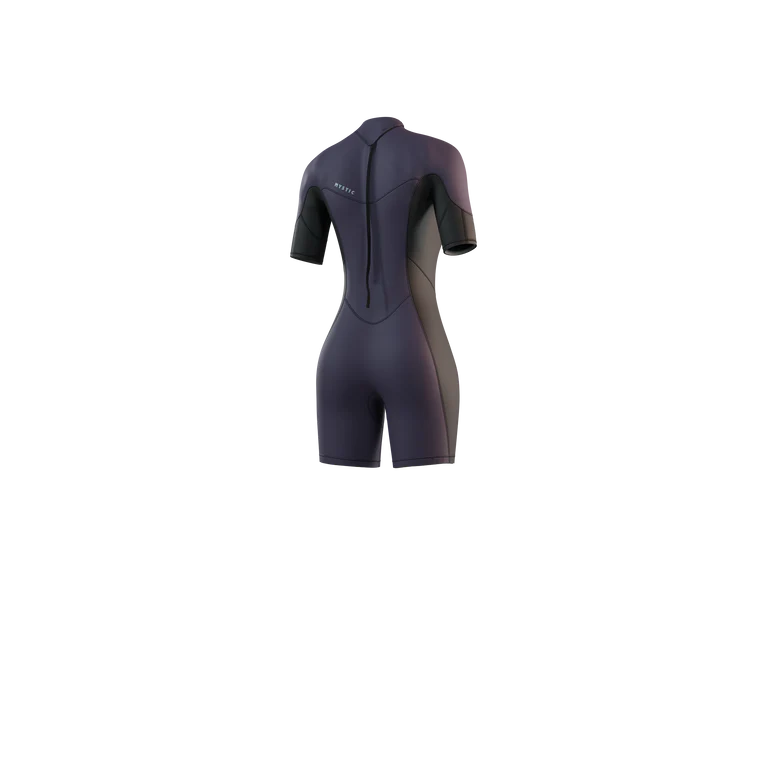 WOMEN BRAND SHORTY 3/2MM BACK ZIP FLATLOCK WETSUIT