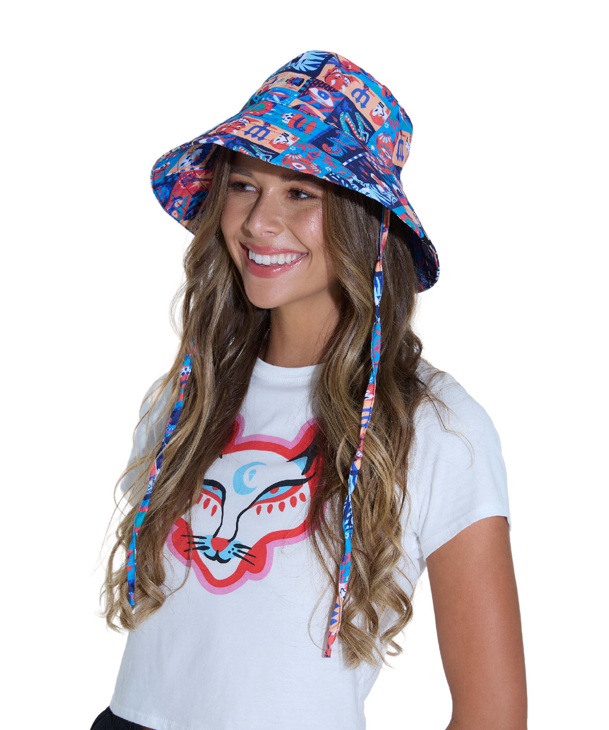 WOMEN WIERD BLOCK REESE BUCKET HAT