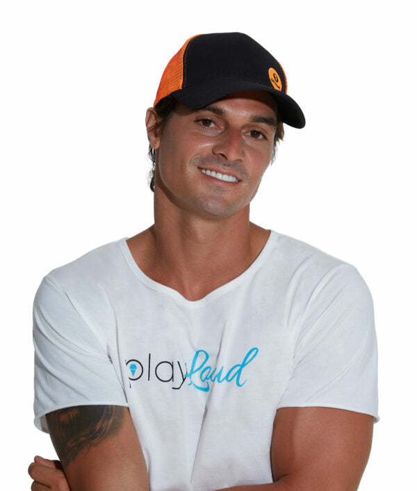 MEN ANTHRACITE NEON ORANGE LUIGI SLIGHT CURVED BRIM CAP