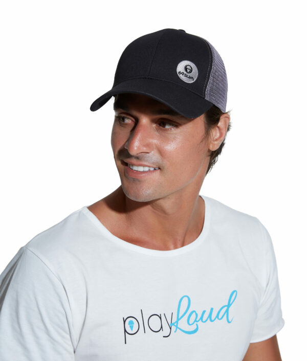 MEN ANTHRACITE LIGHT GREY LUIGI SLIGHT CURVED BRIM CAP
