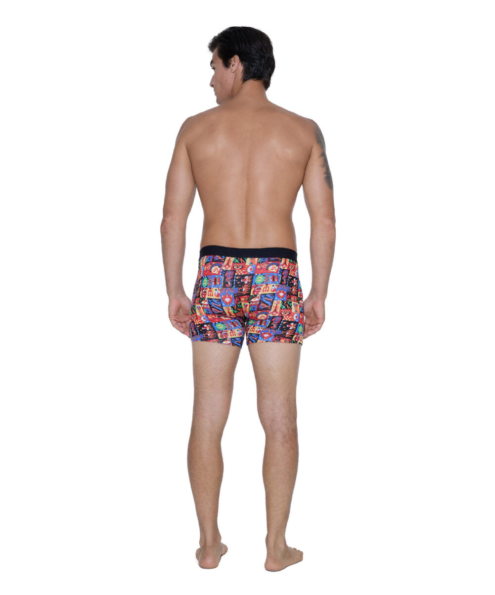 MEN WIERD BLOCK GILBERT BAMBOO FITTED BOXER