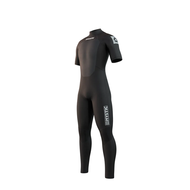 Star 3/2mm Shortarm Back Zip Wetsuit - Black