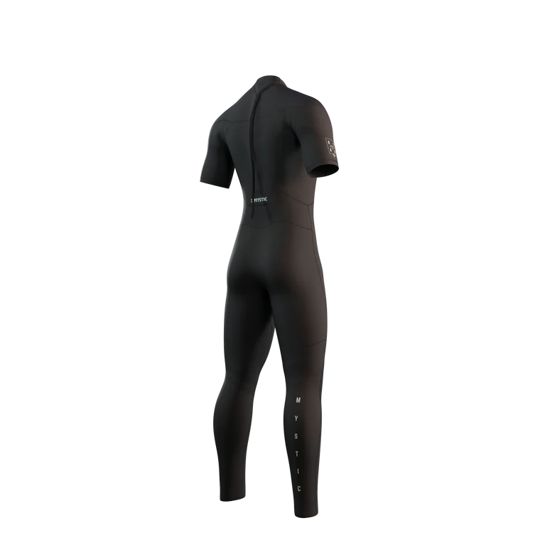 Star 3/2mm Shortarm Back Zip Wetsuit - Black