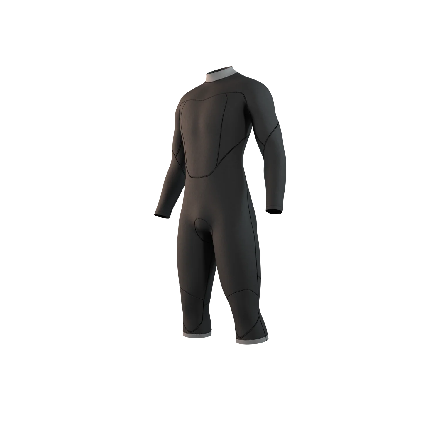 BRAND LONG ARM SHORT LEG 3/2MM BACK ZIP FLATLOCK WETSUIT
