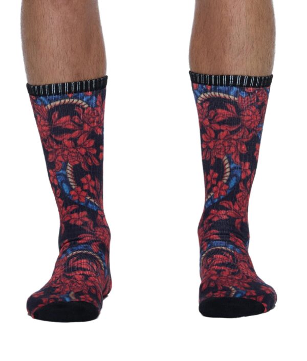 UNISEX BLOSSOMING SNAKE PHIL PRINTED SOCKS