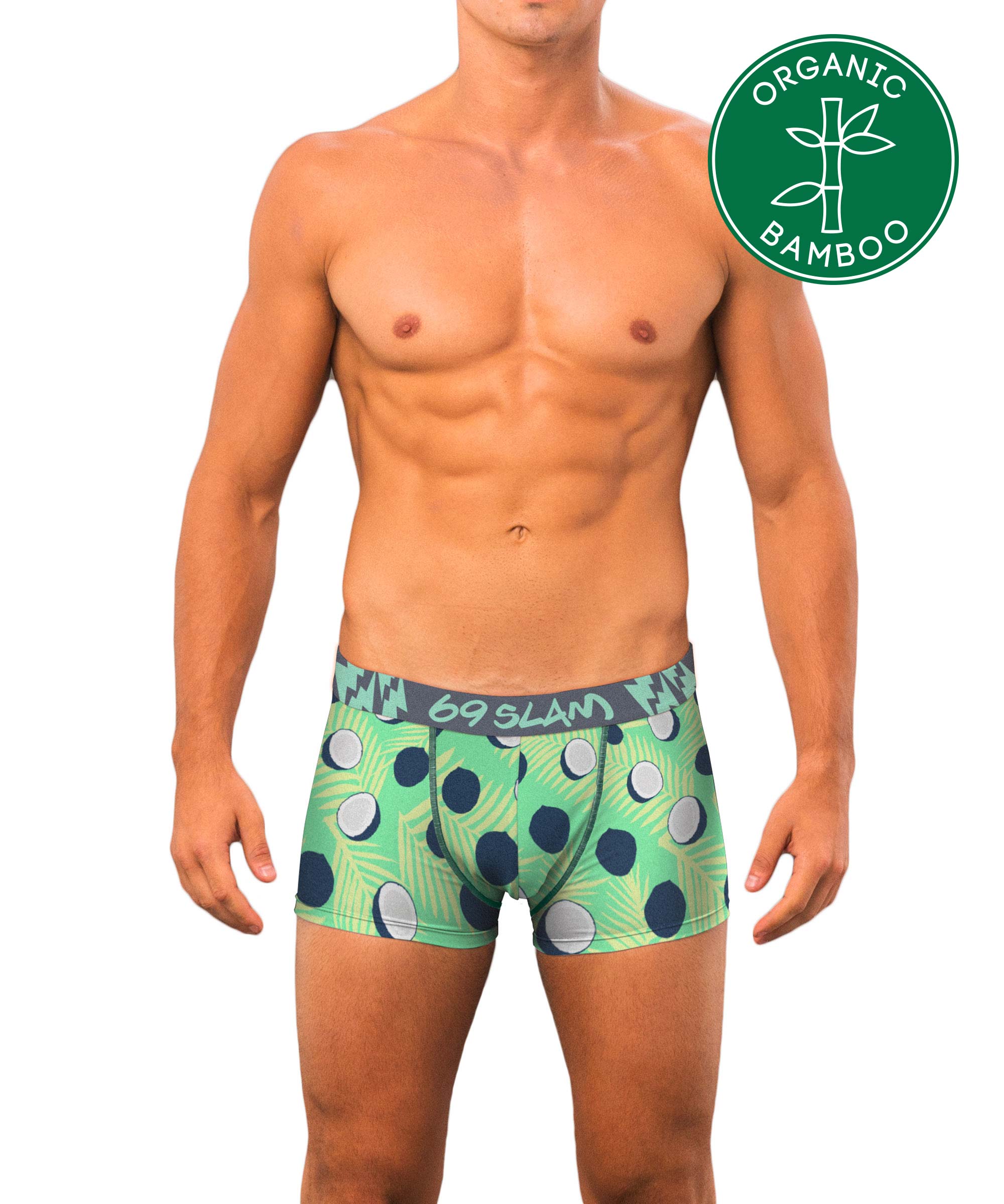MEN COCO BLUE BAMBOO MASON HIP BOXER