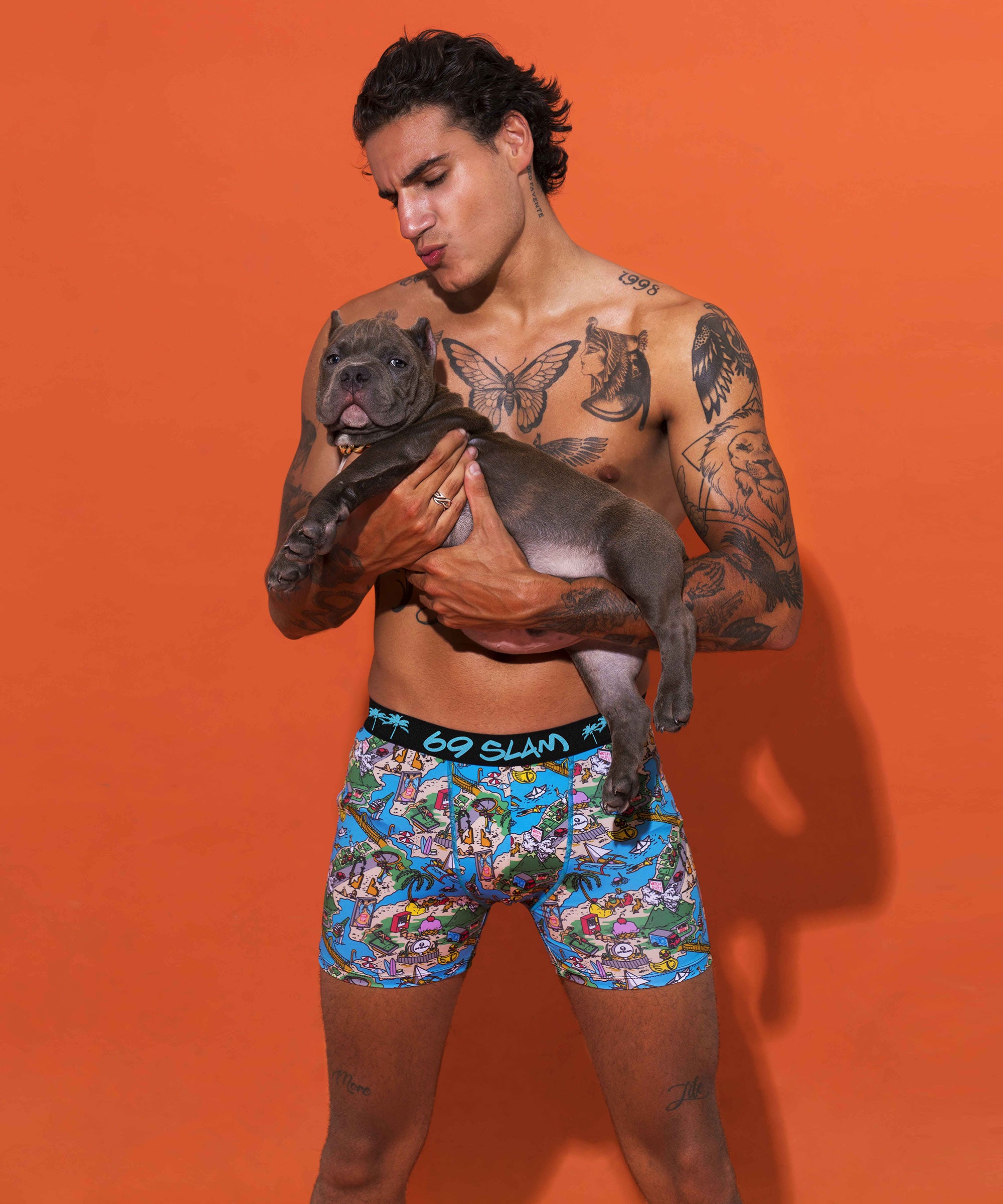 MEN BALI POLYESTER FITTED BOXER