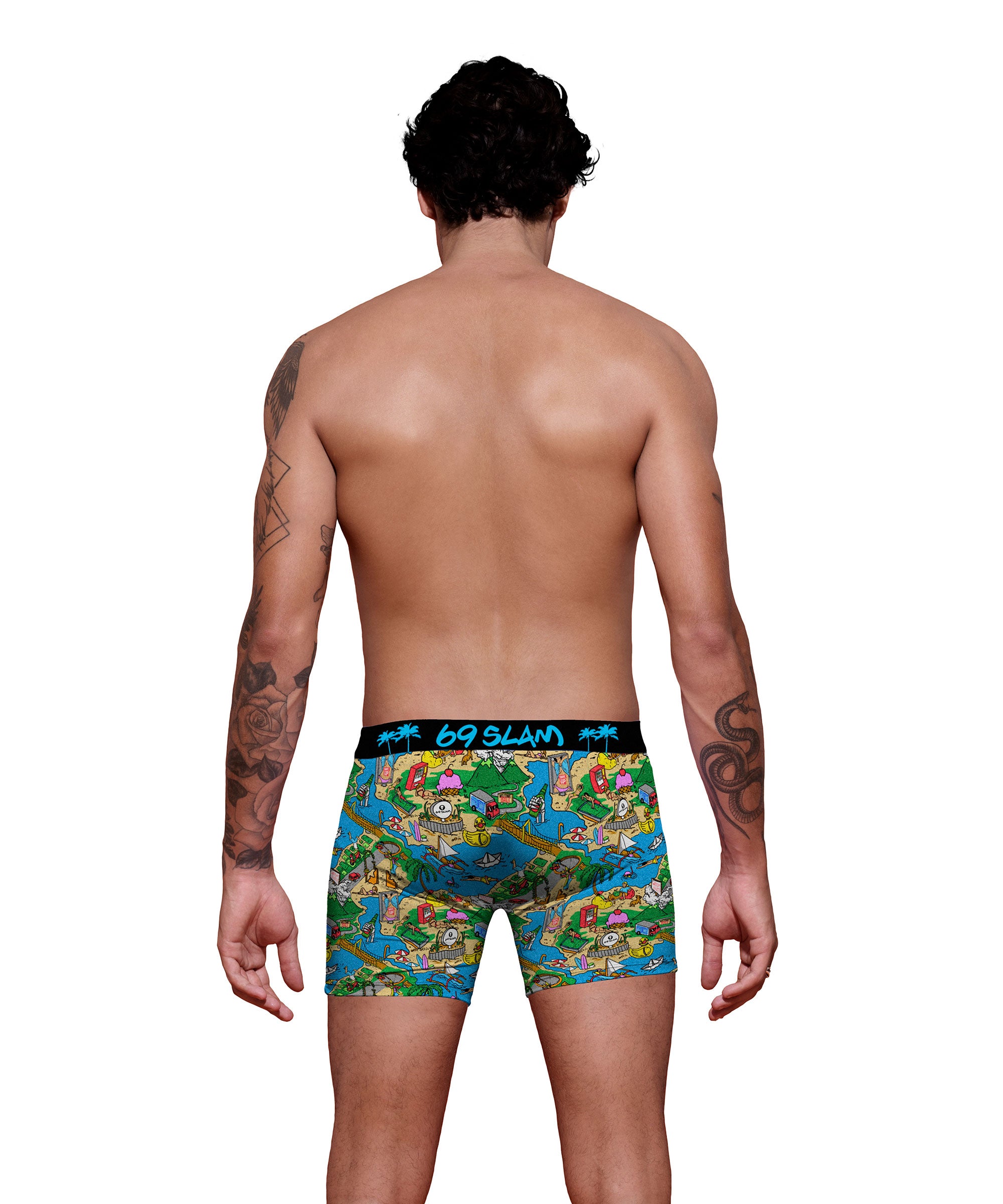 MEN BALI POLYESTER FITTED BOXER