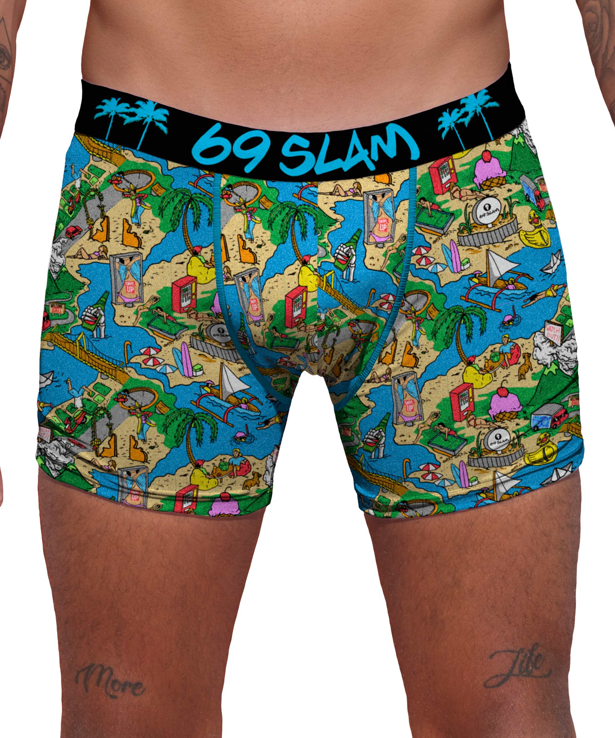 MEN BALI POLYESTER FITTED BOXER