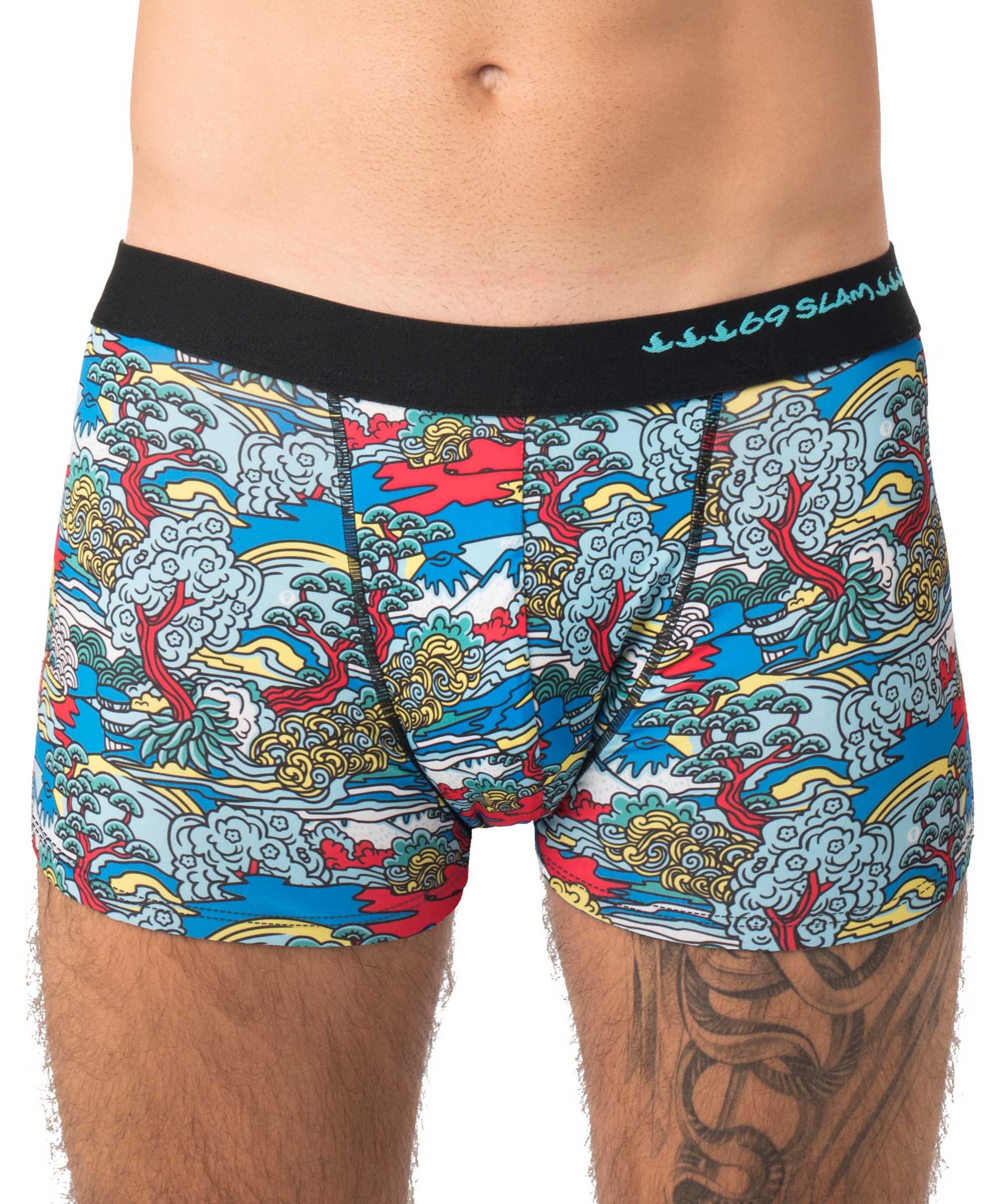 MEN JAPANESE VIEW MASON POLYESTER HIP BOXER