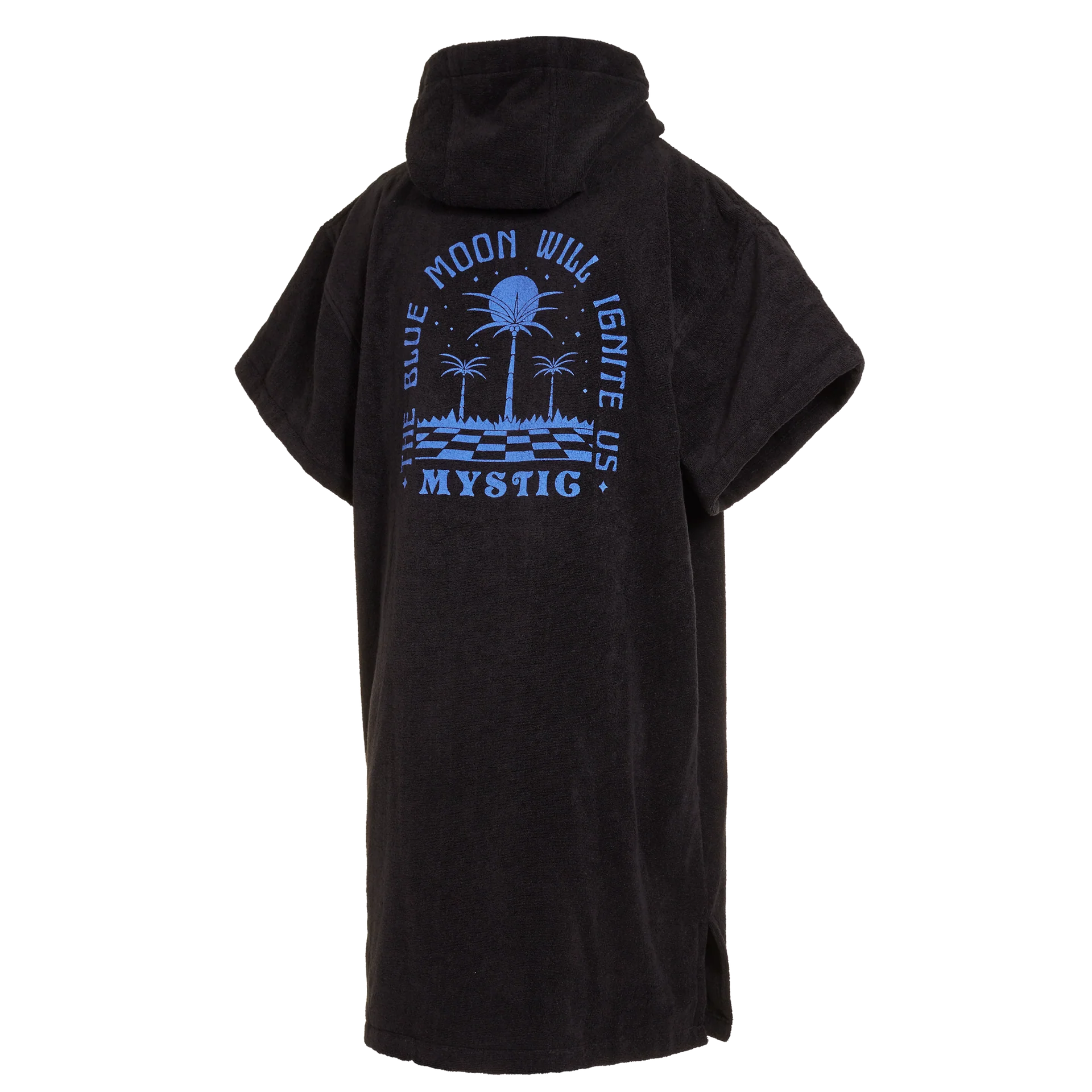 PONCHO VELOURS ARTWORK - BLACK