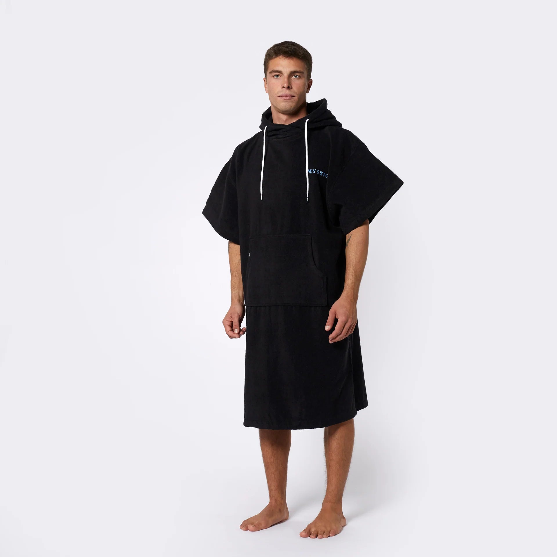 PONCHO VELOURS ARTWORK - BLACK