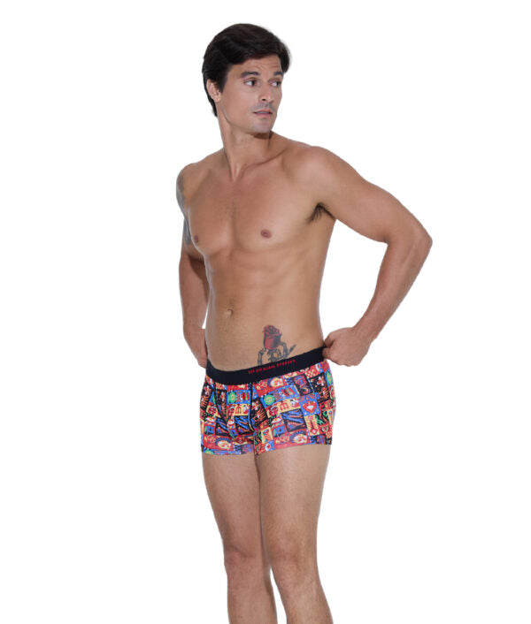 MEN WEIRD BLOCK BAMBOO MASON HIP BOXER