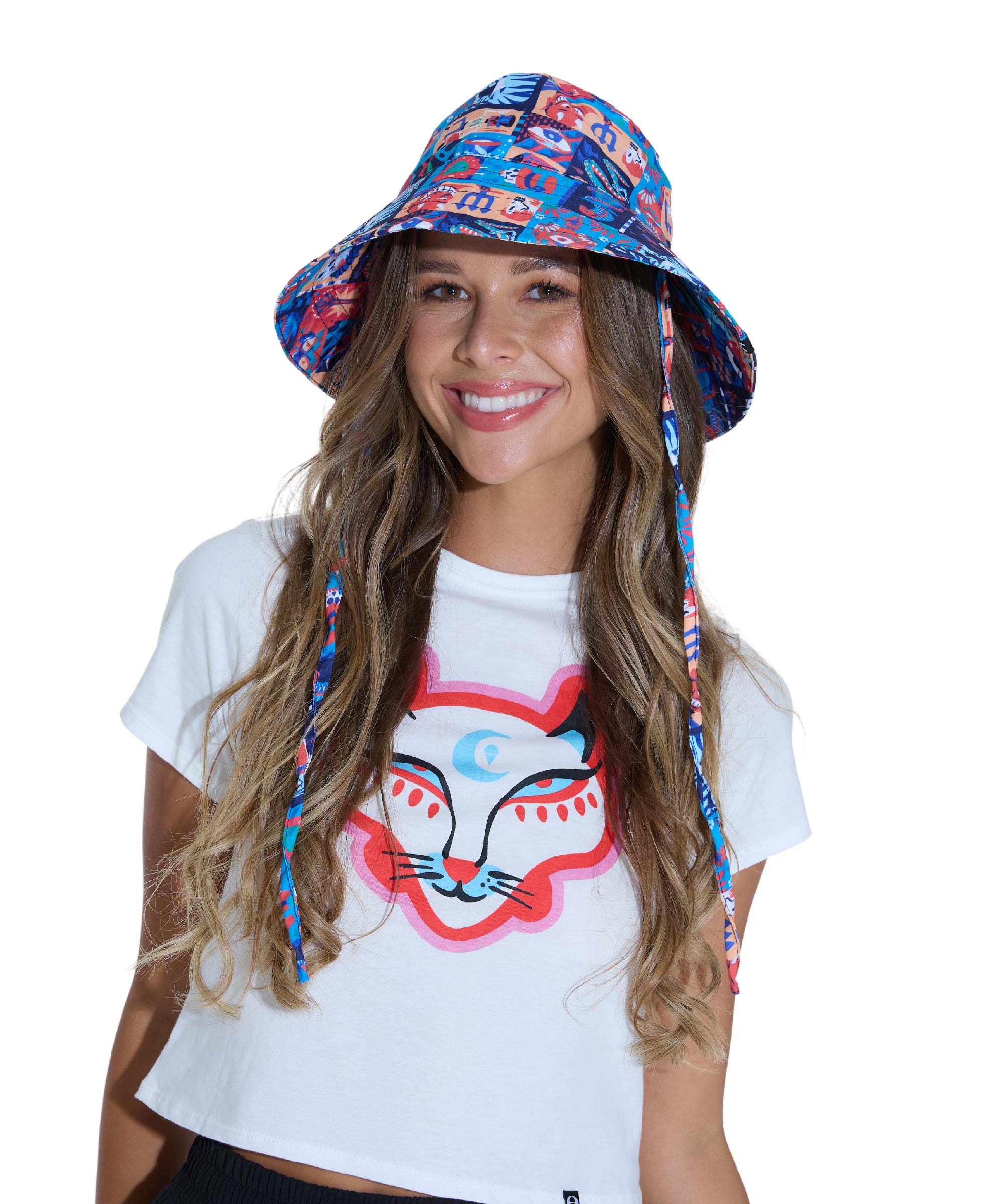 WOMEN WIERD BLOCK REESE BUCKET HAT
