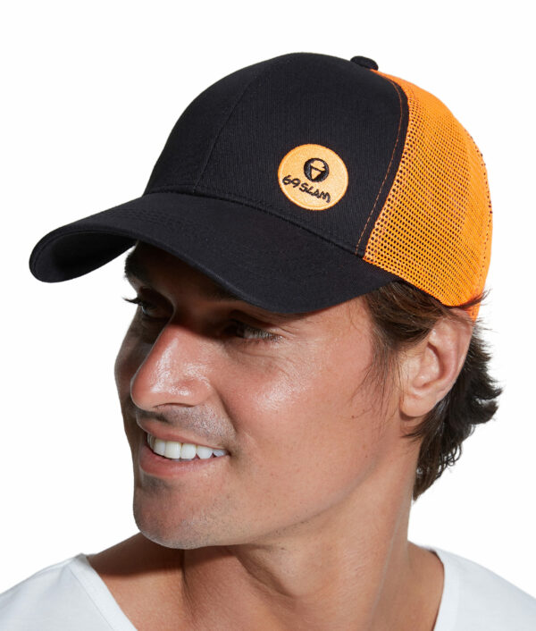 MEN ANTHRACITE NEON ORANGE LUIGI SLIGHT CURVED BRIM CAP