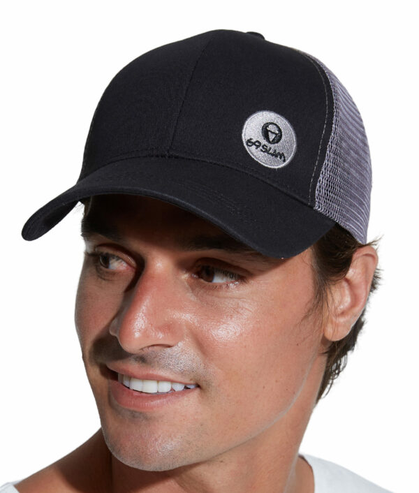 MEN ANTHRACITE LIGHT GREY LUIGI SLIGHT CURVED BRIM CAP