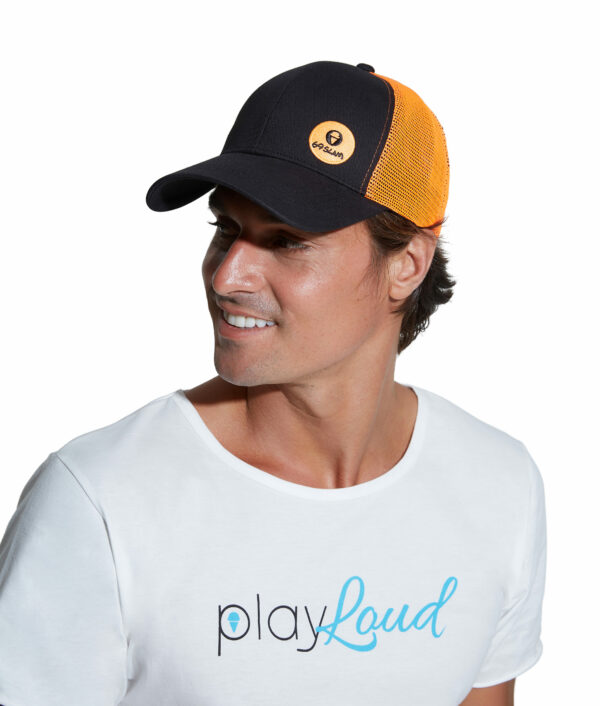 MEN ANTHRACITE NEON ORANGE LUIGI SLIGHT CURVED BRIM CAP