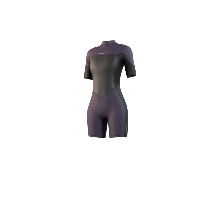 WOMEN BRAND SHORTY 3/2MM BACK ZIP FLATLOCK WETSUIT