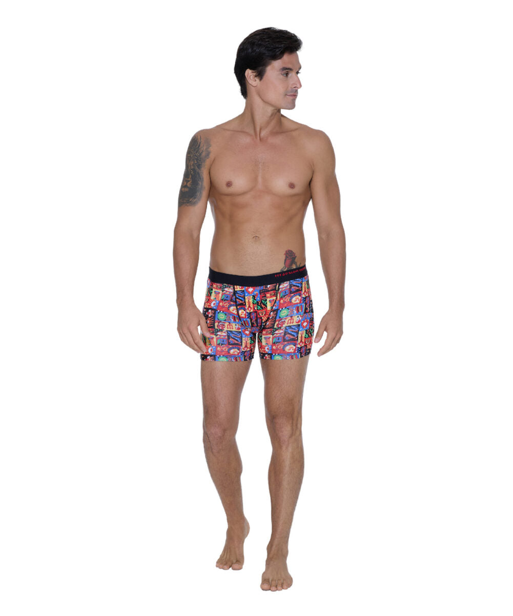 MEN WIERD BLOCK GILBERT BAMBOO FITTED BOXER