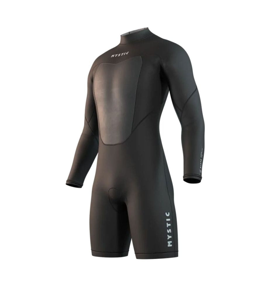 BRAND LONG ARM SHORTY 3/2MM BACK ZIP FLATLOCK WETSUIT