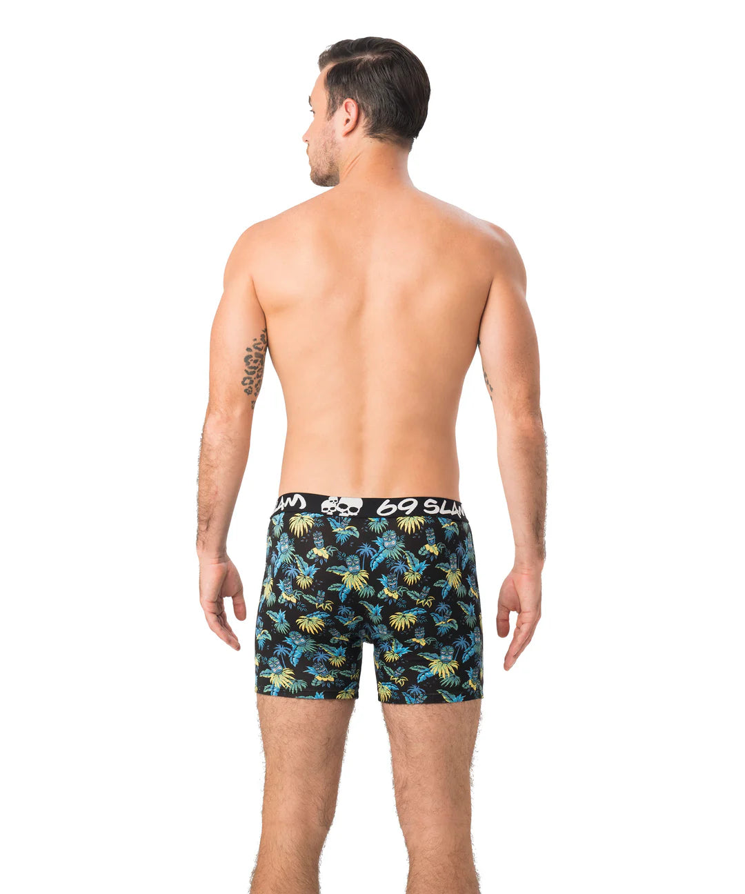 MEN TIKI FACE BAMBOO FITTED FIT BOXER