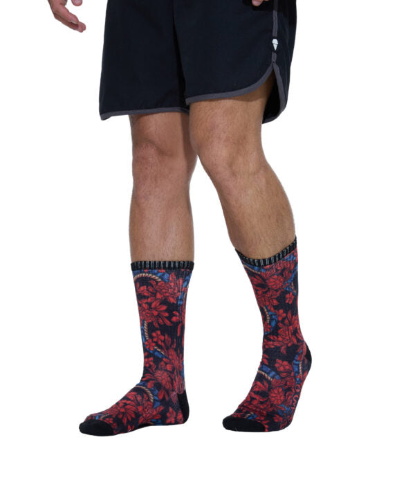 UNISEX BLOSSOMING SNAKE PHIL PRINTED SOCKS