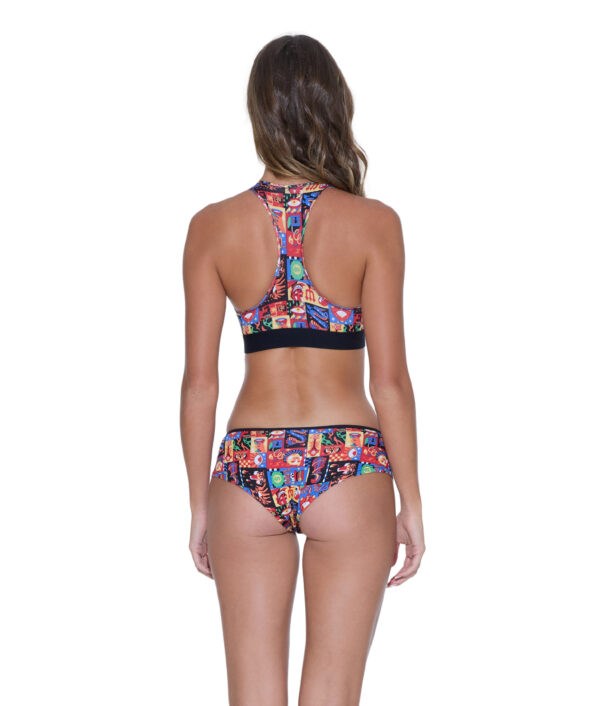 WOMEN WIERD BLOCK PEGGY BAMBOO MINI SHORT