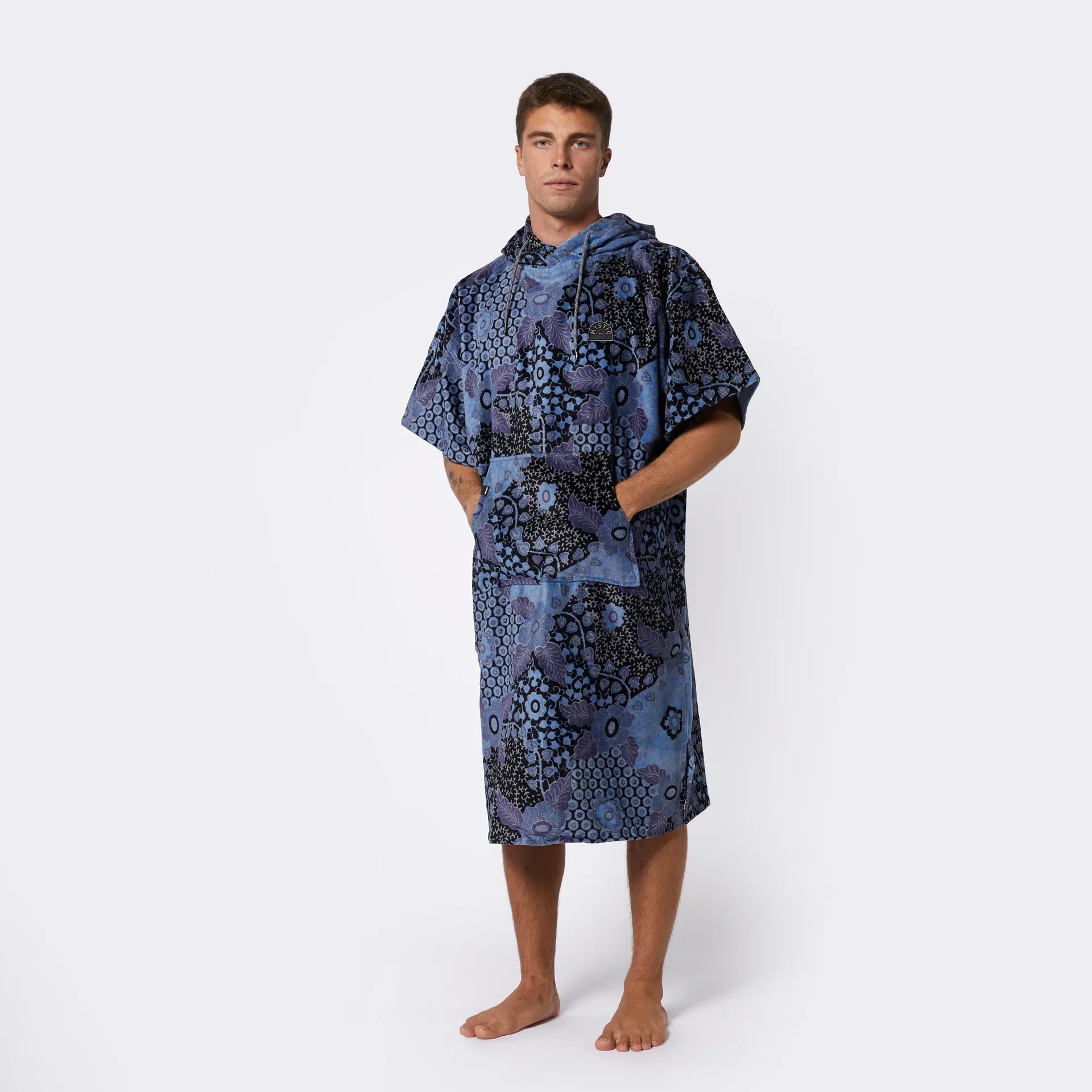 PONCHO VELOURS AOP