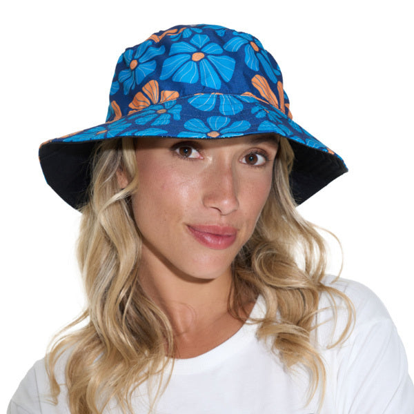 UNISEX FLOWER POWER BOB REVERSIBLE BUCKET HAT