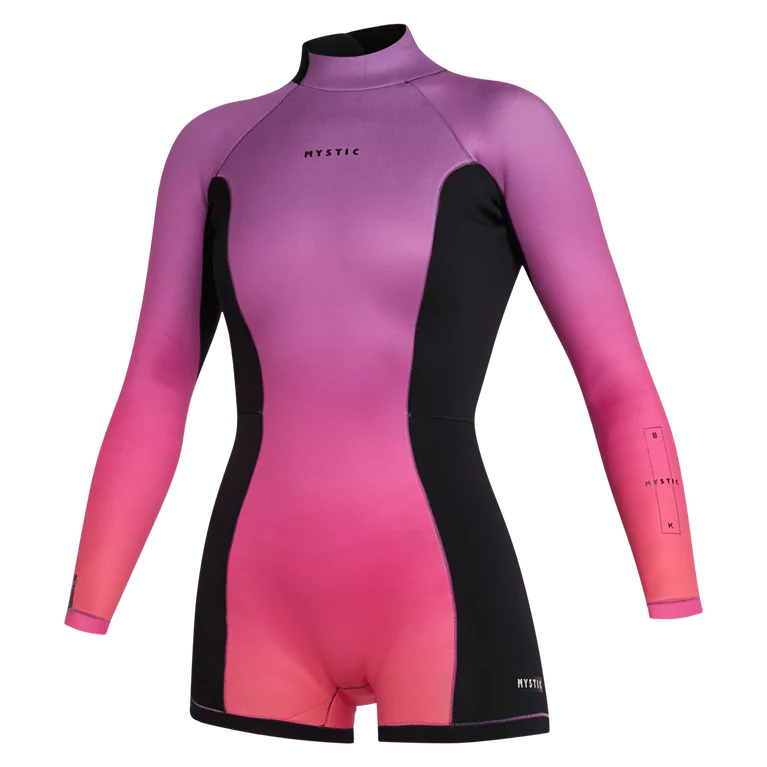 WOMEN LUNAR BK LONG ARM SHORTY 2/2MM BACK ZIP WETSUIT