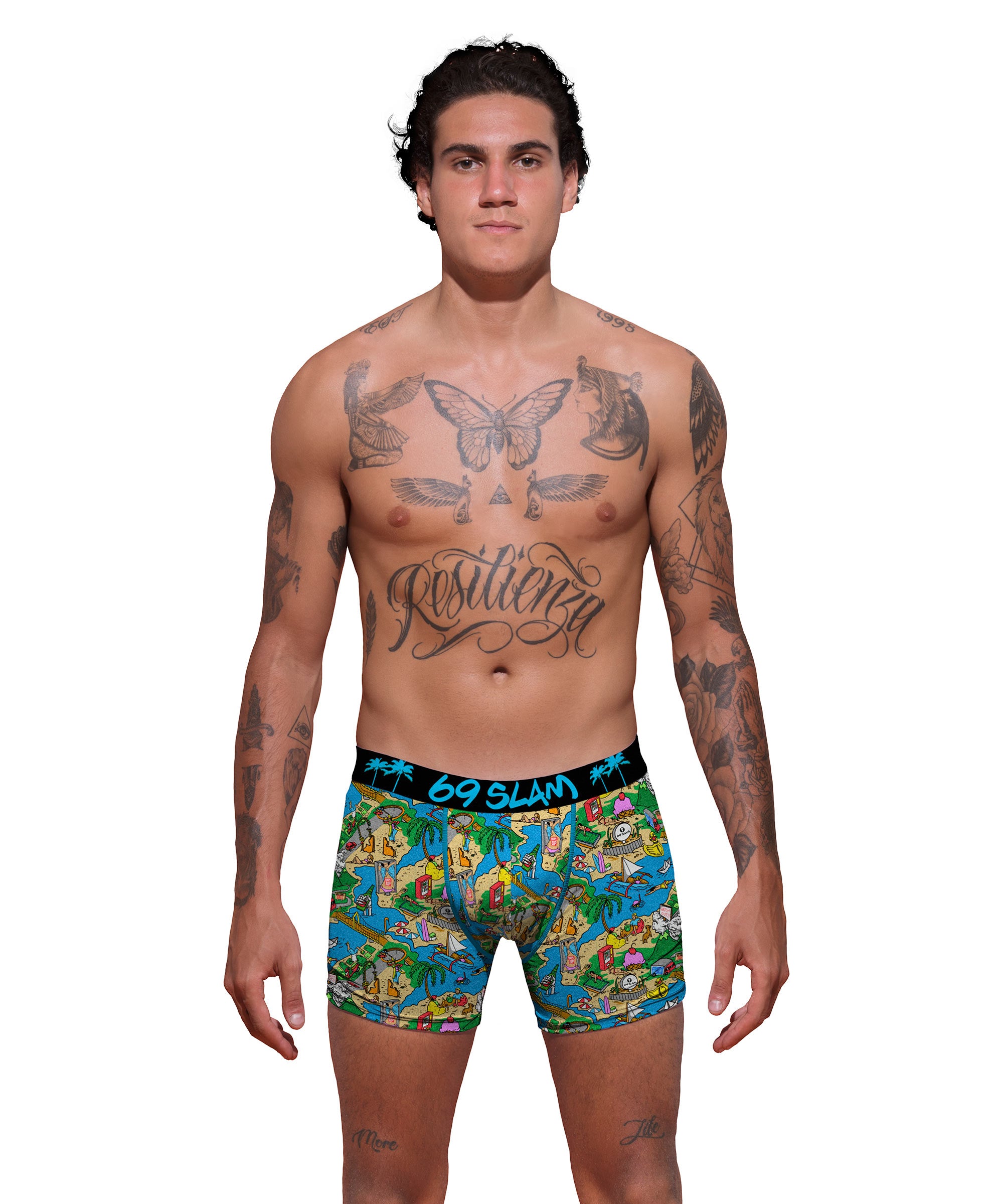 MEN BALI POLYESTER FITTED BOXER