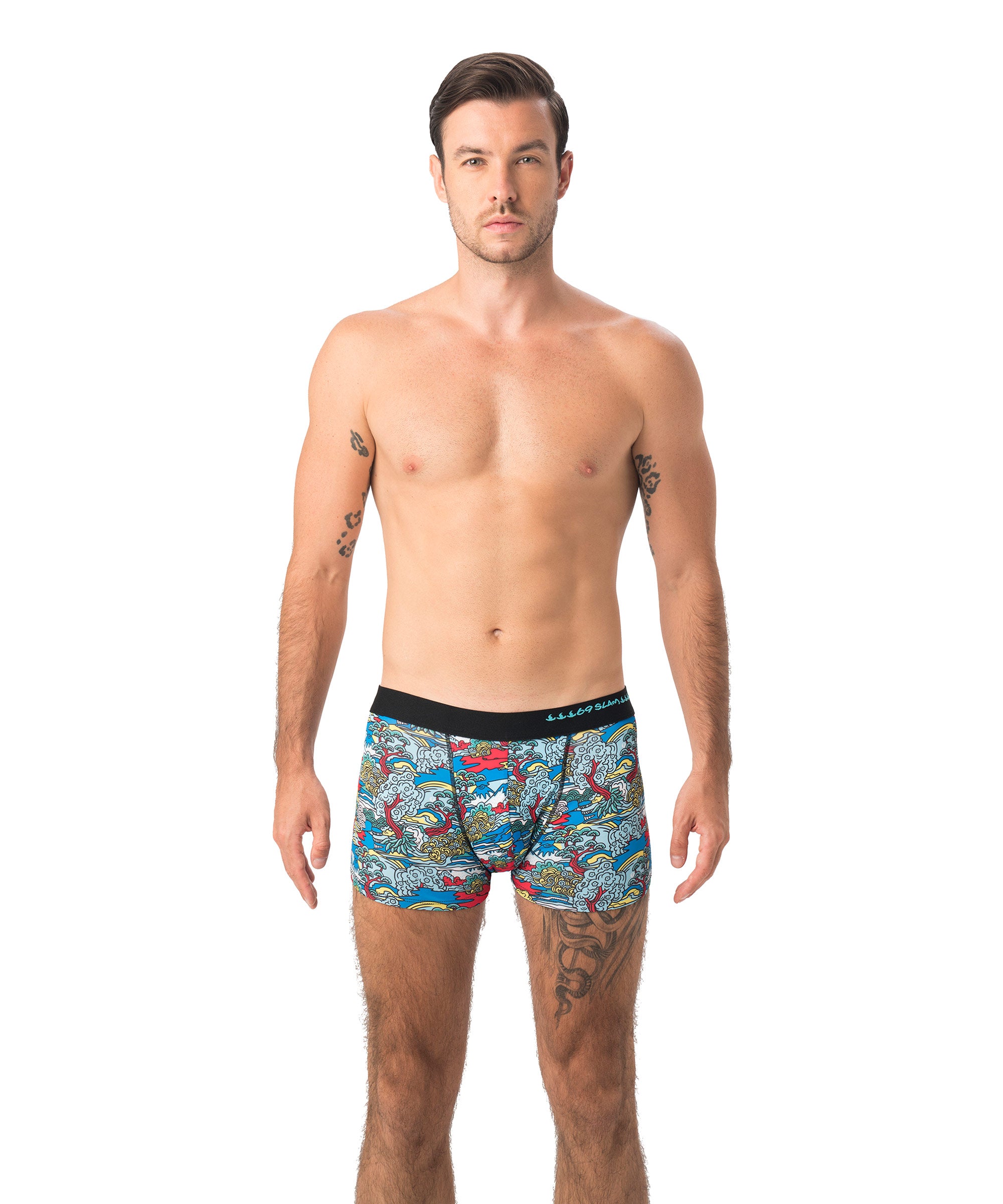MEN JAPANESE VIEW MASON POLYESTER HIP BOXER